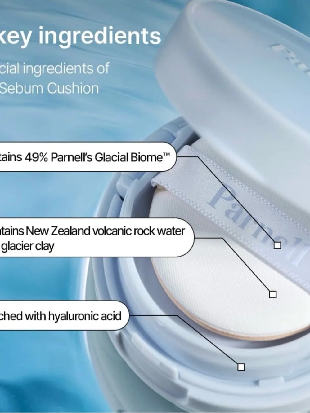 PARNELL Glacial Biome Water No-Sebum Cushion Exp 02/27
